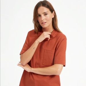Everlane Oversized Pocket T-Shirt in Rust